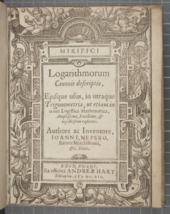 Title Page of Mirifici Logarithmorum Canonis Descriptio by Scottish School